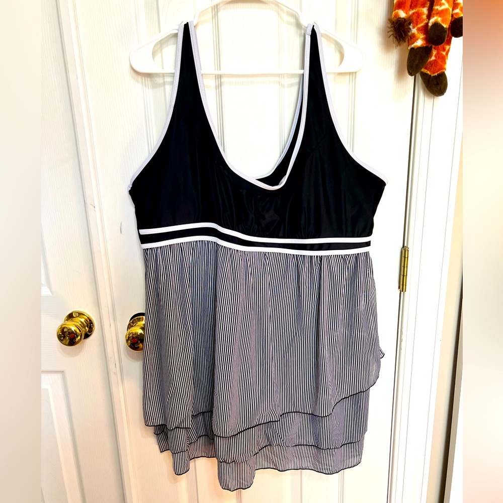 Two piece swim dress.